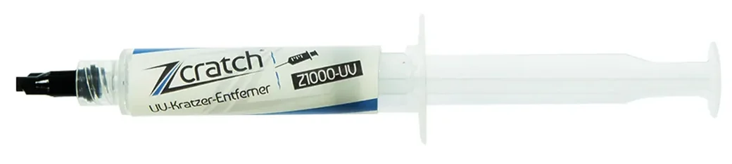 Zcratch UV adhesive with white label – original product photograph