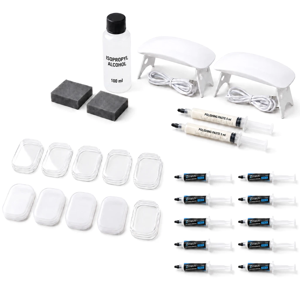 Zcratch Apple Watch starter kit with UV lamps, specialist films and application accessories